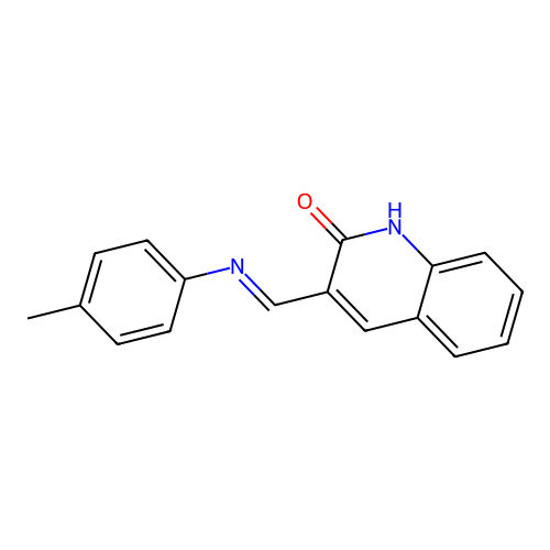 3-[(Z)-[(4-Methylphenyl)imino]methyl]quinolin-2-OL structure