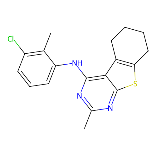 N-(3-chloro-2-methylphenyl)-2-methyl-5,6,7,8-tetrahydro-[1]benzothiolo[2,3-d]pyrimidin-4-amine structure
