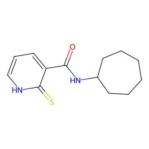 N-cycloheptyl-2-mercaptonicotinamide structure