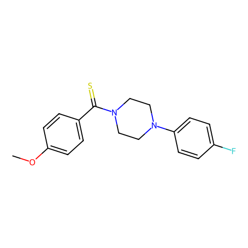 (4-(4-Fluorophenyl)piperazin-1-yl)(4-methoxyphenyl)methanethione structure