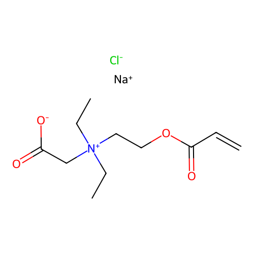 (2-(Acryloyloxy)ethyl)(carboxymethyl)diethylammonium chloride, sodium salt structure