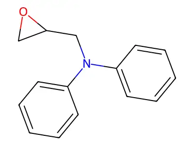 N-(oxiran-2-ylmethyl)-N-phenylaniline structure