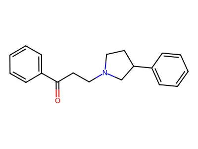1-Phenyl-3-(3-phenylpyrrolidin-1-yl)propan-1-one structure