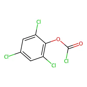 Carbonochloridic acid, 2,4,6-trichlorophenyl ester structure