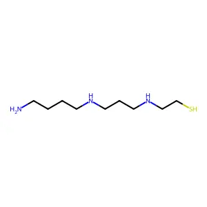 Ethanethiol, 2-((3-((4-aminobutyl)amino)propyl)amino)- structure