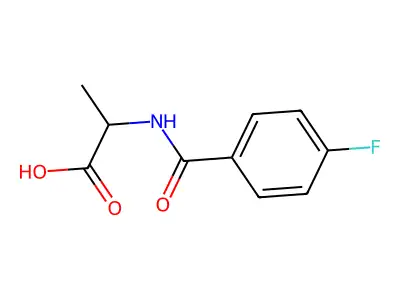 Alanine, N-(4-fluorobenzoyl)- structure