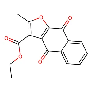 Ethyl 2-methyl-4,9-dioxo-4,9-dihydronaphtho[2,3-b]furan-3-carboxylate structure