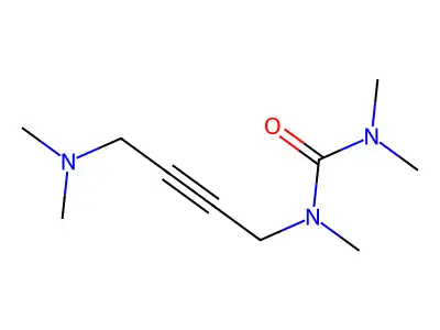 1-[4-(Dimethylamino)but-2-ynyl]-1,3,3-trimethylurea structure