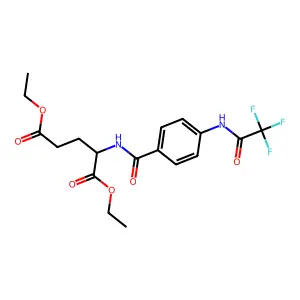 Diethyl 2-[[4-[(2,2,2-trifluoroacetyl)amino]benzoyl]amino]pentanedioate structure