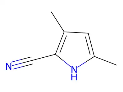 3,5-dimethyl-1H-pyrrole-2-carbonitrile structure