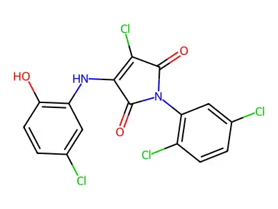 3-Chloro-4-(5-chloro-2-hydroxyanilino)-1-(2,5-dichlorophenyl)pyrrole-2,5-dione structure