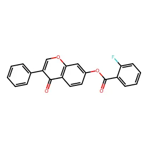 4-oxo-3-phenyl-4H-chromen-7-yl 2-fluorobenzoate structure