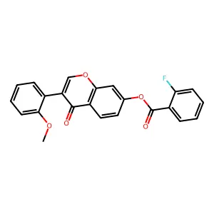 3-(2-methoxyphenyl)-4-oxo-4H-chromen-7-yl 2-fluorobenzoate structure