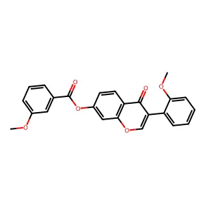 3-(2-methoxyphenyl)-4-oxo-4H-chromen-7-yl 3-methoxybenzoate structure