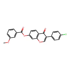 3-(4-chlorophenyl)-4-oxo-4H-chromen-7-yl 3-methoxybenzoate structure