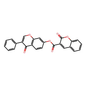 4-oxo-3-phenyl-4H-chromen-7-yl 2-oxo-2H-chromene-3-carboxylate structure