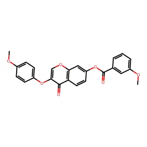 3-(4-methoxyphenoxy)-4-oxo-4H-chromen-7-yl 3-methoxybenzoate structure
