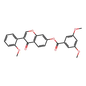 3-(2-methoxyphenyl)-4-oxo-4H-chromen-7-yl 3,5-dimethoxybenzoate structure