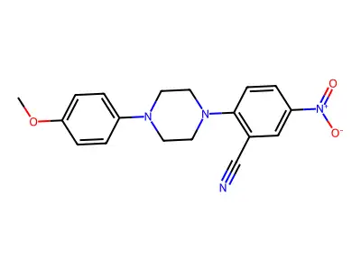 2-[4-(4-Methoxyphenyl)piperazin-1-yl]-5-nitrobenzonitrile structure
