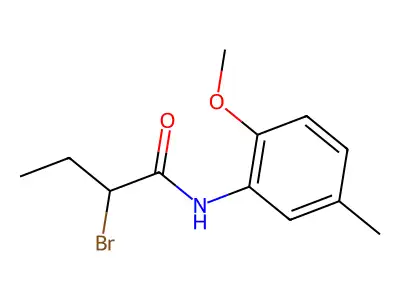 2-bromo-N-(2-methoxy-5-methylphenyl)butanamide structure