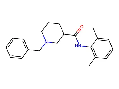 1-benzyl-N-(2,6-dimethylphenyl)piperidine-3-carboxamide structure