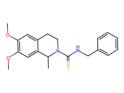 N-benzyl-6,7-dimethoxy-1-methyl-3,4-dihydroisoquinoline-2(1H)-carbothioamide structure