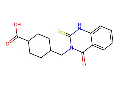 4-[(4-oxo-2-sulfanylidene-1H-quinazolin-3-yl)methyl]cyclohexane-1-carboxylic Acid structure