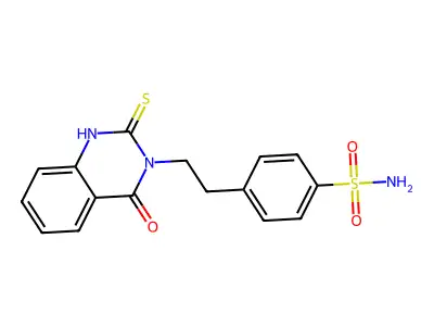 4-[2-(4-Oxo-2-sulfanyl-3,4-dihydroquinazolin-3-yl)ethyl]benzene-1-sulfonamide structure