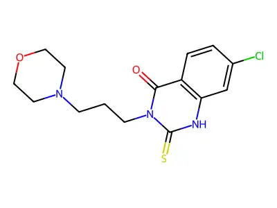 7-chloro-3-(3-morpholin-4-ylpropyl)-2-sulfanylidene-1H-quinazolin-4-one structure