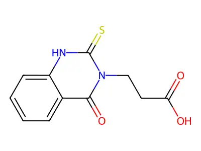 3-(4-Oxo-2-sulfanyl-3,4-dihydroquinazolin-3-yl)propanoic acid structure