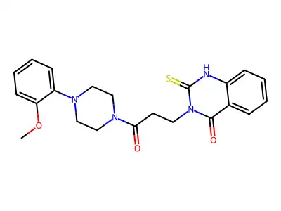 3-(3-(4-(2-methoxyphenyl)piperazin-1-yl)-3-oxopropyl)-2-thioxo-2,3-dihydroquinazolin-4(1H)-one structure
