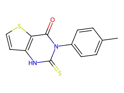 3-(4-methylphenyl)-2-sulfanylidene-1H,2H,3H,4H-thieno[3,2-d]pyrimidin-4-one structure