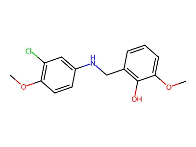 2-{[(3-Chloro-4-methoxyphenyl)amino]methyl}-6-methoxyphenol structure