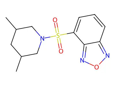 4-(3,5-Dimethylpiperidin-1-yl)sulfonyl-2,1,3-benzoxadiazole structure