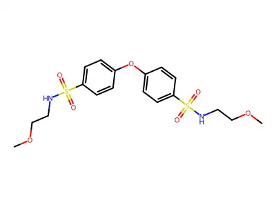 N-(2-methoxyethyl)-4-{4-[(2-methoxyethyl)sulfamoyl]phenoxy}benzene-1-sulfonamide structure