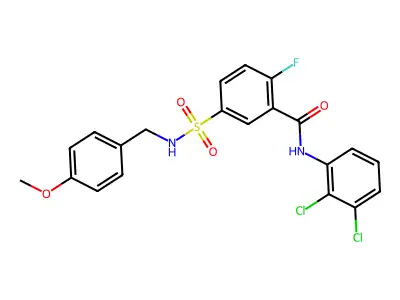 N-(2,3-dichlorophenyl)-2-fluoro-5-[(4-methoxyphenyl)methylsulfamoyl]benzamide structure