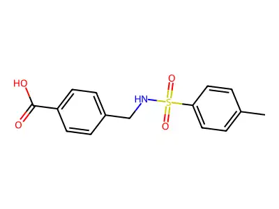 4-({[(4-Methylphenyl)sulfonyl]amino}methyl)-benzoic acid structure