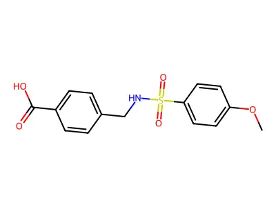 4-({[(4-Methoxyphenyl)sulfonyl]amino}methyl)benzoic acid structure
