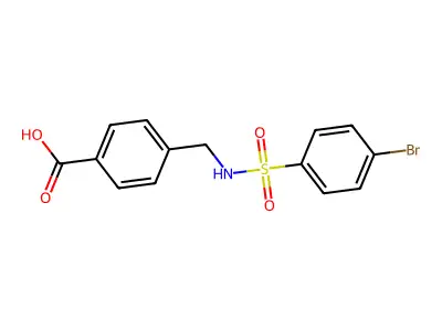 4-((4-Bromophenylsulfonamido)methyl)benzoic Acid structure