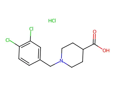 1-(3,4-Dichlorobenzyl)piperidine-4-carboxylic acid structure