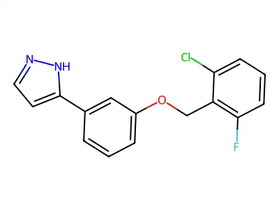 3-{3-[(2-Chloro-6-fluorobenzyl)oxy]phenyl}-1H-pyrazole structure