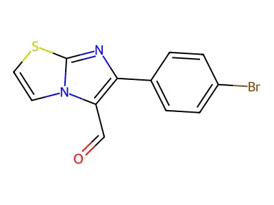 6-(4-Bromophenyl)imidazo[2,1-b][1,3]thiazole-5-carbaldehyde structure
