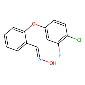 2-(4-Chloro-3-fluorophenoxy)benzaldehyde oxime structure