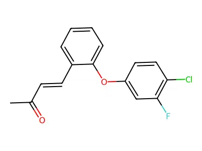 4-[2-(4-Chloro-3-fluoro-phenoxy)phenyl]but-3-en-2-one structure