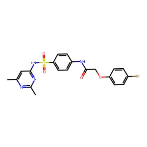 2-(4-bromophenoxy)-N-{4-[(2,6-dimethylpyrimidin-4-yl)sulfamoyl]phenyl}acetamide structure