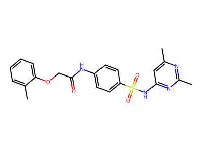 N-{4-[(2,6-dimethylpyrimidin-4-yl)sulfamoyl]phenyl}-2-(2-methylphenoxy)acetamide structure