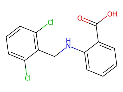 2-[(2,6-Dichlorobenzyl)amino]benzoic acid structure