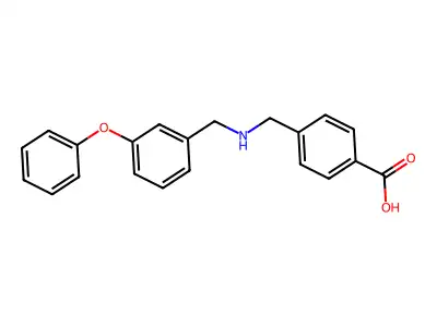 4-{[(3-Phenoxybenzyl)amino]methyl}benzoic acid structure