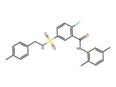 N-(2,5-dimethylphenyl)-2-fluoro-5-[(4-methylphenyl)methylsulfamoyl]benzamide structure