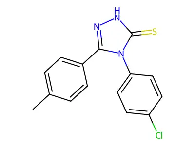 4-(4-chlorophenyl)-5-(4-methylphenyl)-4H-1,2,4-triazole-3-thiol structure